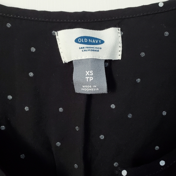 Old Navy Black Sleeveless Dress w/ White Polka Dots - Picture 2 of 2